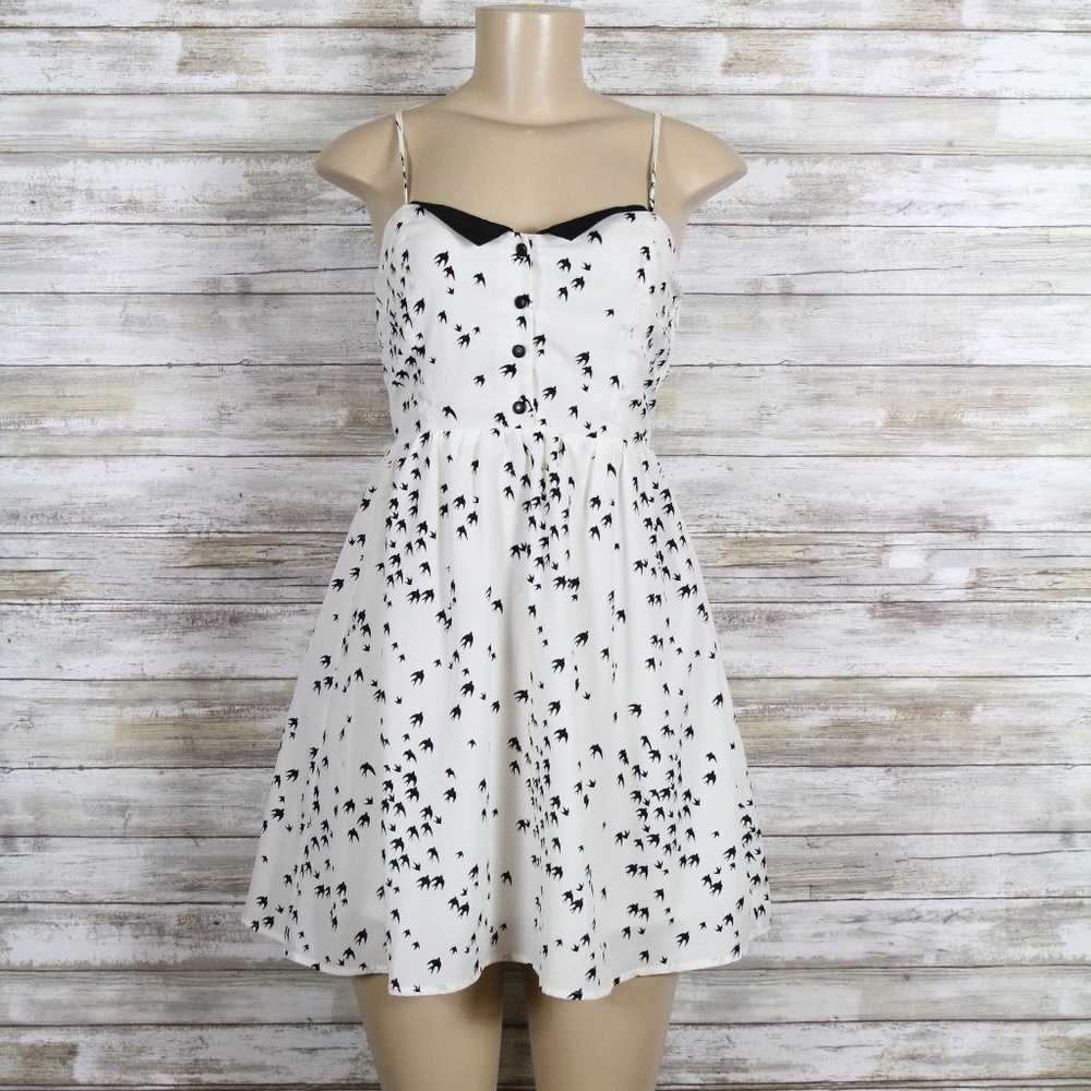 Sketchbook Black & White Bird Dress sz small